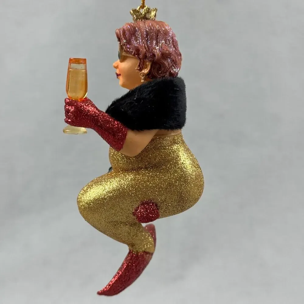 December Diamonds Miss Champagne Mermaid Retired Hard to Find Ornament 2006